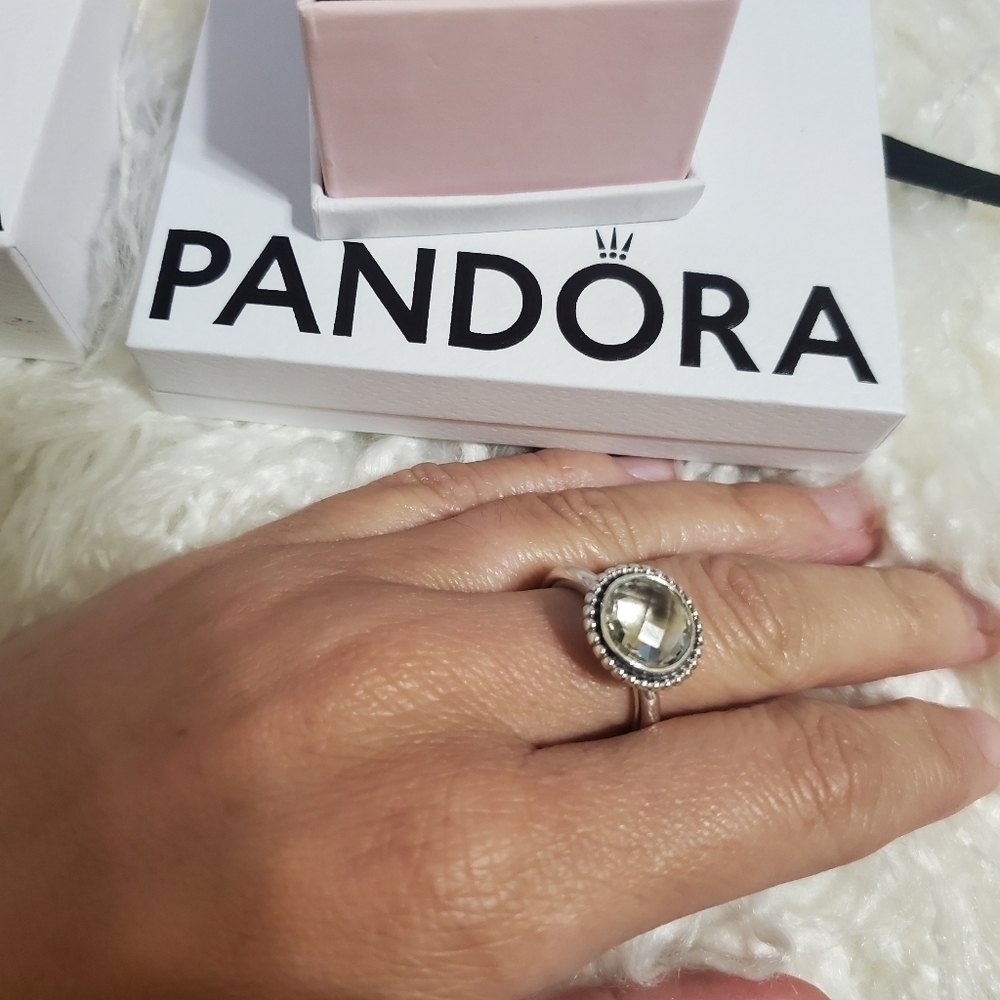 Pandora sterling silver CZ Brilliant Legacy Halo Ring size 56 - Picture 7 of 10